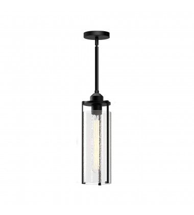  PD536005MBWC-Belmont 5-in Clear Water Glass/Matte Black 1 Light Pendant