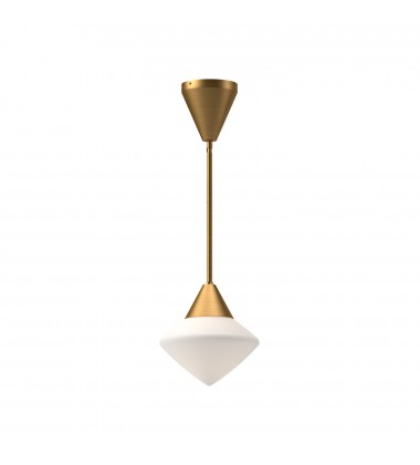  PD537508AGOP-Nora 8-in Aged Gold/Opal Matte Glass 1 Light Pendant