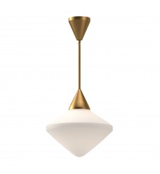  PD537714AGOP-Nora 14-in Aged Gold/Opal Matte Glass 1 Light Pendant