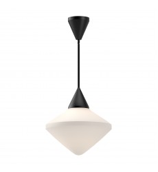 PD537714MBOP-Nora 14-in Matte Black/Opal Matte Glass 1 Light Pendant PD537714MBOP-Nora 14-in Matte Black/Opal Matte Glass 1 Light Pendant