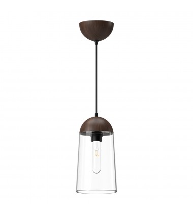 PD542207MBWT-Emil 6-in Matte Black/Walnut 1 Light Pendant PD542207MBWT-Emil 6-in Matte Black/Walnut 1 Light Pendant