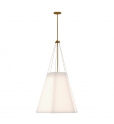 PD545622AGWL-Manila 22-in Aged Gold/White Linen 3 Lights Pendant PD545622AGWL-Manila 22-in Aged Gold/White Linen 3 Lights Pendant