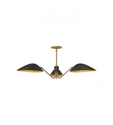  PD550336MBAG-Oscar 36-in Aged Gold/Matte Black 3 Lights Pendant