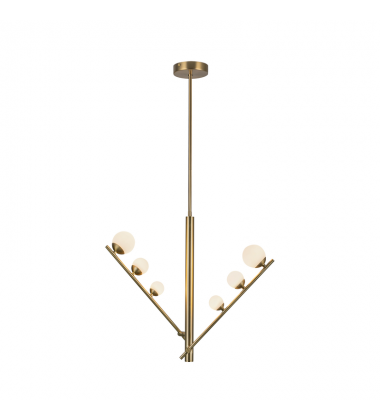 PD55520-BG/OP-UNV-Juniper 2 Head Brushed Gold/Opal Glass LED Pendant
