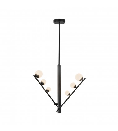  PD55520-BK/OP-Juniper 2 Head Black/Opal Glass LED Pendant