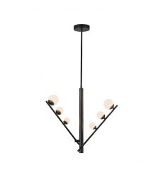 PD55520-BK/OP-UNV-Juniper 2 Head Black/Opal Glass LED Pendant