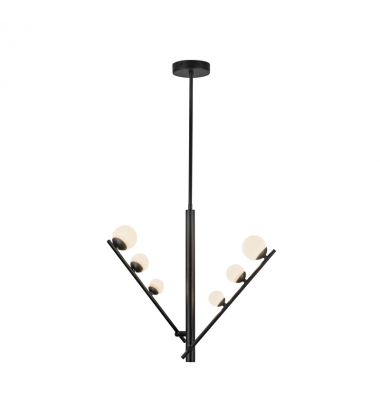 PD55520-BK/OP-UNV-Juniper 2 Head Black/Opal Glass LED Pendant