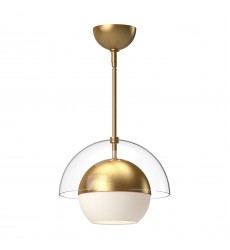 PD568212BGOP-Lucy 12-in Brushed Gold/Opal Matte Glass 1 Light Pendant  PD568212BGOP-Lucy 12-in Brushed Gold/Opal Matte Glass 1 Light Pendant