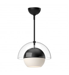 PD568212MBOP-Lucy 12-in Matte Black/Opal Matte Glass 1 Light Pendant  PD568212MBOP-Lucy 12-in Matte Black/Opal Matte Glass 1 Light Pendant