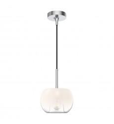  PD57508-CH/OP-Samar 8-in Chrome/Opal Glass 1 Light Pendant