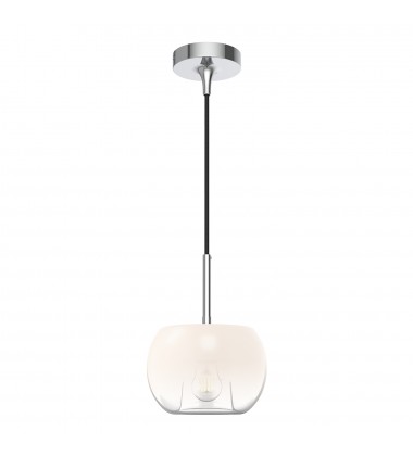  PD57508-CH/OP-Samar 8-in Chrome/Opal Glass 1 Light Pendant