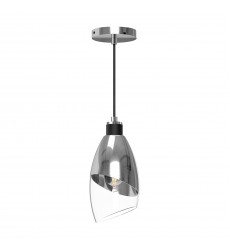 PD587105CHCL-Capri 5-in Chrome/Clear Glass 1 Light Pendant  PD587105CHCL-Capri 5-in Chrome/Clear Glass 1 Light Pendant