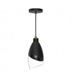 PD587105MBCL-Capri 5-in Clear Glass/Matte Black 1 Light Pendant  PD587105MBCL-Capri 5-in Clear Glass/Matte Black 1 Light Pendant