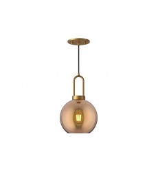  PD601608AGCP-Soji 8-in Aged Gold/Copper Glass 1 Light Pendant