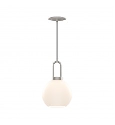  PD601608BNOP-Soji 8-in Brushed Nickel/Opal Matte Glass 1 Light Pendant