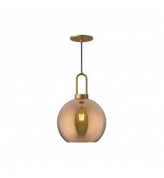  PD601710AGCP-Soji 10-in Aged Gold/Copper Glass 1 Light Pendant