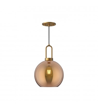  PD601710AGCP-Soji 10-in Aged Gold/Copper Glass 1 Light Pendant