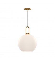  PD601710AGOP-Soji 10-in Aged Gold/Opal Matte Glass 1 Light Pendant