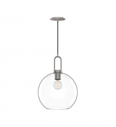  PD601710BNCL-Soji 10-in Brushed Nickel/Clear Glass 1 Light Pendant