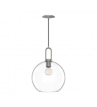  PD601710BNCL-Soji 10-in Brushed Nickel/Clear Glass 1 Light Pendant
