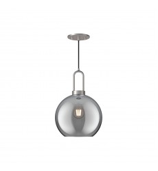  PD601710BNSM-Soji 10-in Brushed Nickel/Smoked Solid Glass 1 Light Pendant