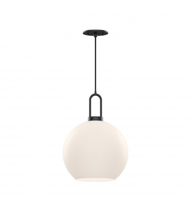  PD601710MBOP-Soji 10-in Matte Black/Opal Matte Glass 1 Light Pendant