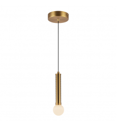 PD612109BGOP-UNV-Arden 9-in Brushed Gold/Opal Glass LED Pendant