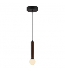 PD612109MBOP-UNV-Arden 9-in Matte Black/Opal Glass LED Pendant