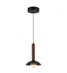 PD616109MBOP-UNV-Arden 9-in Matte Black/Opal Glass LED Pendant