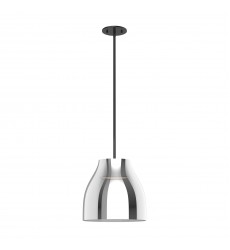 PD62012-BK/CH-Trinity 12-in Black/Chrome LED Pendant  PD62012-BK/CH-Trinity 12-in Black/Chrome LED Pendant