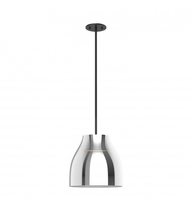 PD62012-BK/CH-Trinity 12-in Black/Chrome LED Pendant  PD62012-BK/CH-Trinity 12-in Black/Chrome LED Pendant