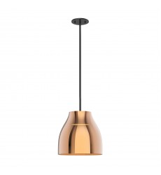 PD62012-BK/CP-Trinity 12-in Black/Copper LED Pendant  PD62012-BK/CP-Trinity 12-in Black/Copper LED Pendant