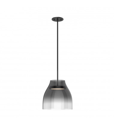 PD62012-BK/SM-Trinity 12-in Black/Smoked LED Pendant  PD62012-BK/SM-Trinity 12-in Black/Smoked LED Pendant