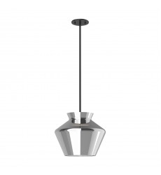 PD62013-BK/CH-Trinity 13-in Black/Chrome LED Pendant  PD62013-BK/CH-Trinity 13-in Black/Chrome LED Pendant