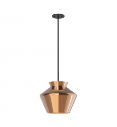 PD62013-BK/CP-Trinity 13-in Black/Copper LED Pendant  PD62013-BK/CP-Trinity 13-in Black/Copper LED Pendant