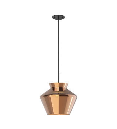 PD62013-BK/CP-Trinity 13-in Black/Copper LED Pendant  PD62013-BK/CP-Trinity 13-in Black/Copper LED Pendant