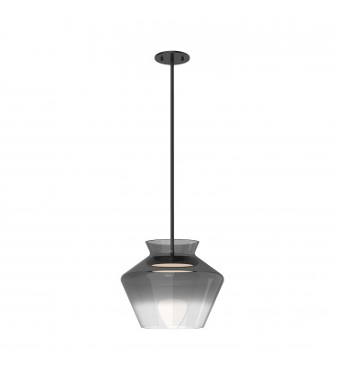 PD62013-BK/SM-Trinity 13-in Black/Smoked LED Pendant  PD62013-BK/SM-Trinity 13-in Black/Smoked LED Pendant