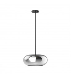 PD62014-BK/CH-Trinity 14-in Black/Chrome LED Pendant  PD62014-BK/CH-Trinity 14-in Black/Chrome LED Pendant