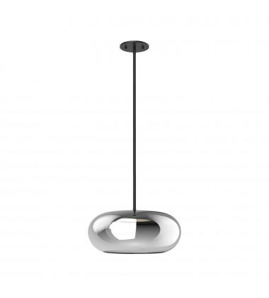 PD62014-BK/CH-Trinity 14-in Black/Chrome LED Pendant  PD62014-BK/CH-Trinity 14-in Black/Chrome LED Pendant