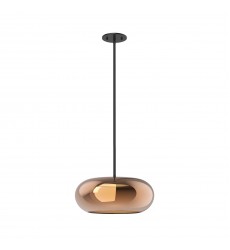 PD62014-BK/CP-Trinity 14-in Black/Copper LED Pendant  PD62014-BK/CP-Trinity 14-in Black/Copper LED Pendant