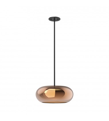 PD62014-BK/CP-Trinity 14-in Black/Copper LED Pendant  PD62014-BK/CP-Trinity 14-in Black/Copper LED Pendant