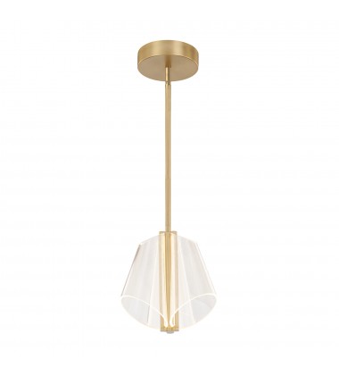  PD62511-BG/LG-Mulberry 11-in Brushed Gold/Light Guide LED Pendant