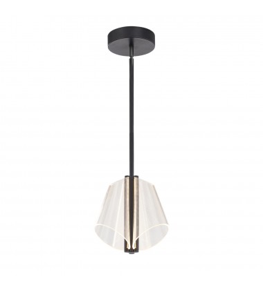  PD62511-BK/LG-Mulberry 11-in Black/Light Guide LED Pendant