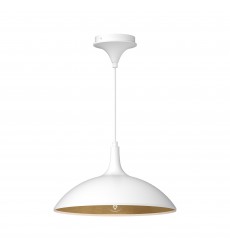  PD627914WH-Abel 14-in White 1 Light Pendant