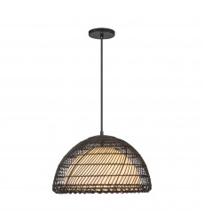 PD631416MBOP-Bondi 16-in Matte Black/Opal 1 Light Pendant  PD631416MBOP-Bondi 16-in Matte Black/Opal 1 Light Pendant