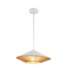 PD633215WHBR-Daphne 15-in White/Brown Cotton Rope 1 Light Pendant PD633215WHBR-Daphne 15-in White/Brown Cotton Rope 1 Light Pendant