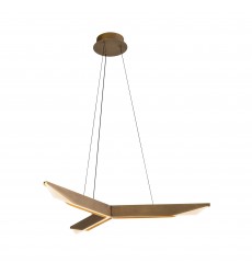  PD64231-VB-UNV-010-Tachi 31-in Vintage Brass LED Pendant