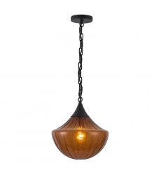 PD651012MBAM-Farrah 12-in Black Pendant