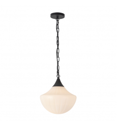PD651012MBGR-Farrah 12-in Black Pendant
