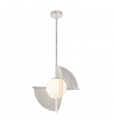 PD65116-PN/OP-UNV-Scorpio 16-in Polished Nickel/Opal Glass LED Pendant